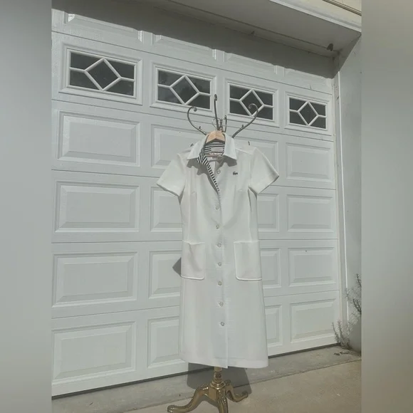 Vtg 1960’s David Crystal For Bergdorf Goodman New York White T Shirt Dress 12 - Picture 4 of 11